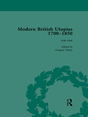 cover image of Modern British Utopias, 1700-1850 Vol 8